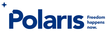 Logo for Polaris Freedom happens now